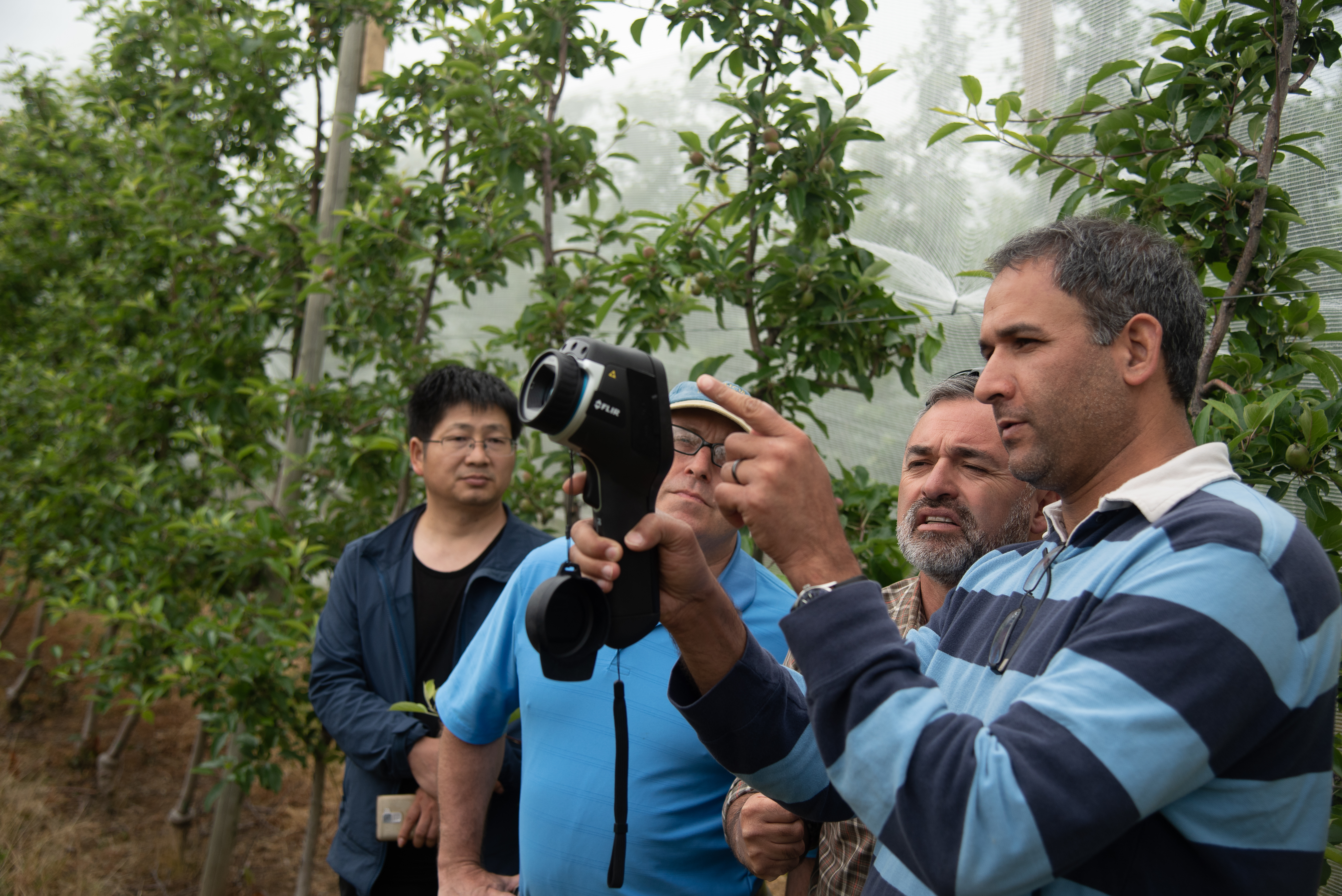 Sharing knowledge and learning together at the Lake Ontario Fruit filed days