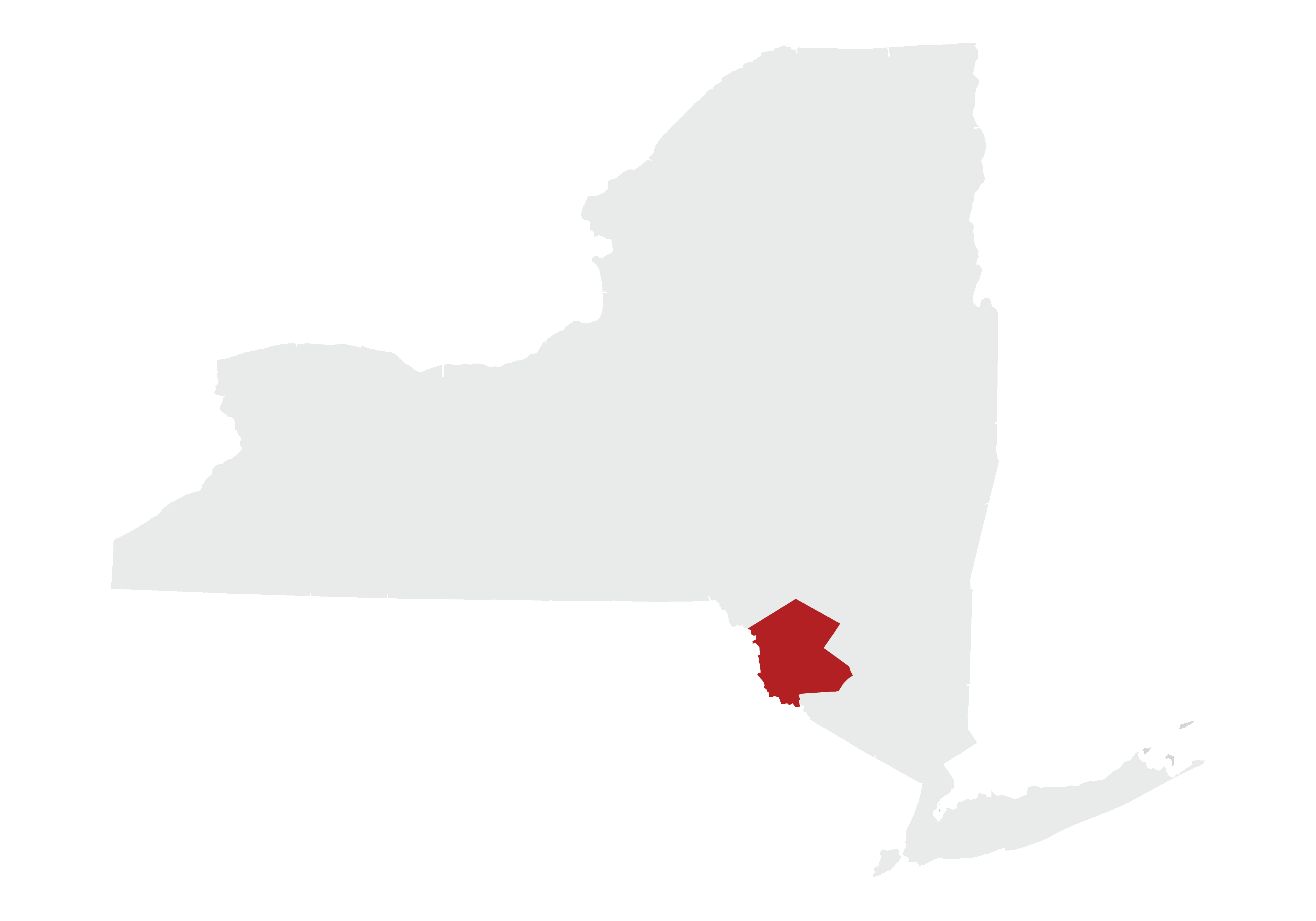 Map of New York State with Sullivan County highlighted.