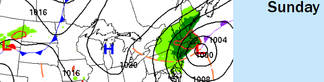 Sunday weather looks rainy in Southeastern upstate NY (J Spaccio)