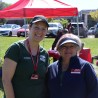 Two Master Gardeners Volunteers standing side by side at the Master Gardener Plant Sale at SUNY Ulster in 2025.