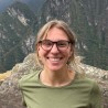 woman on a mountain