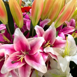 A bouquet of lillies. 