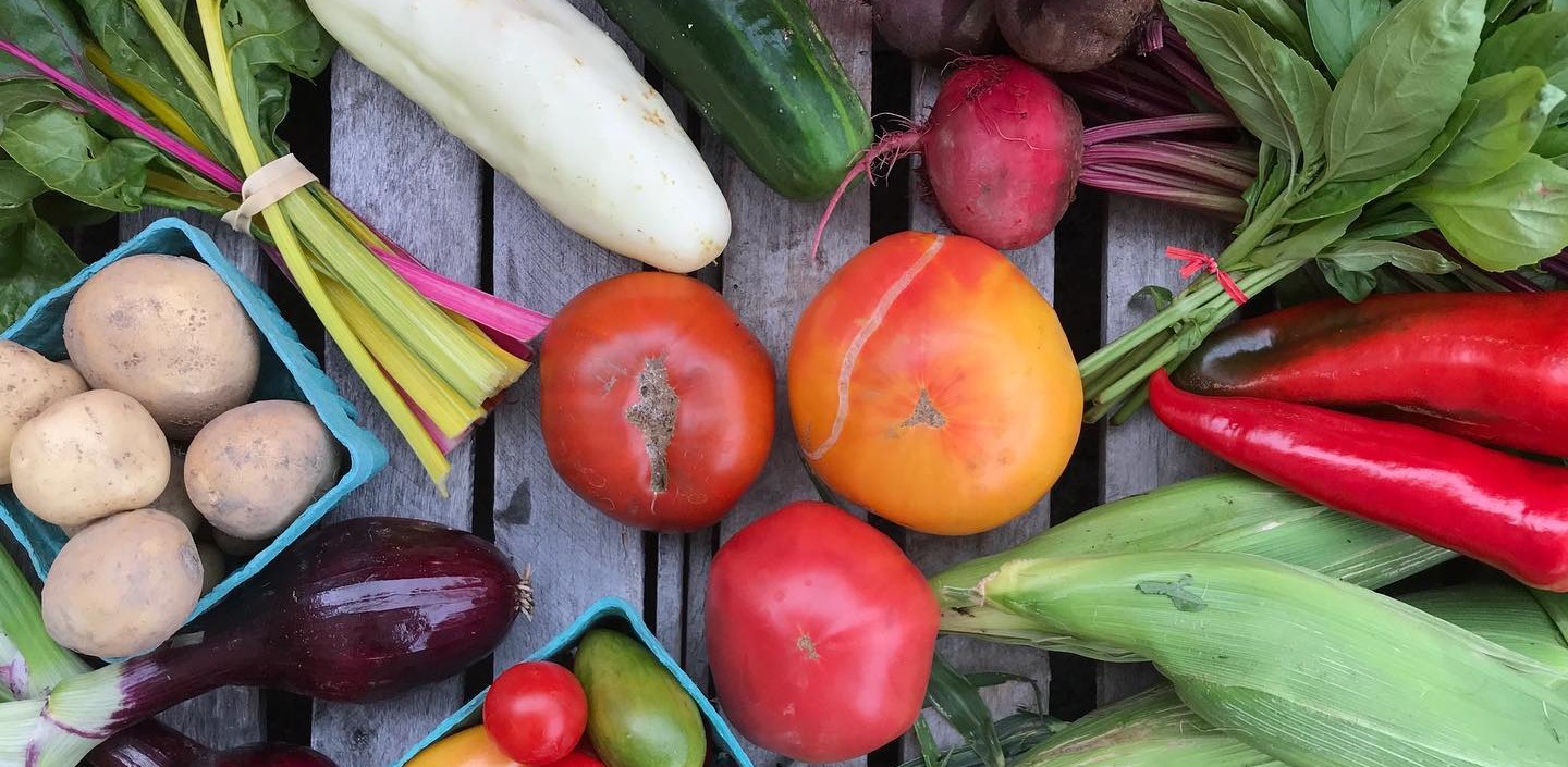   A mix of farm-fresh, colorful produce