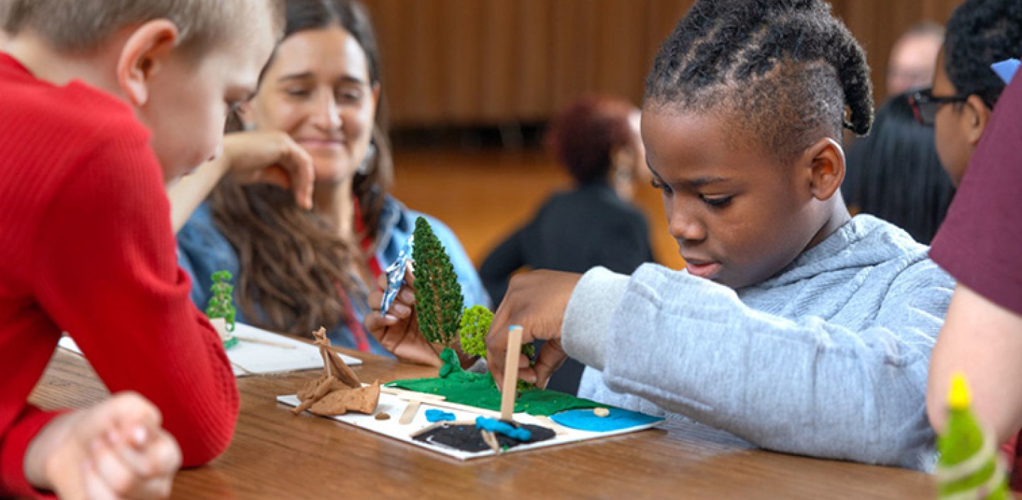 BJM students created playground models to accompany their presentations. 