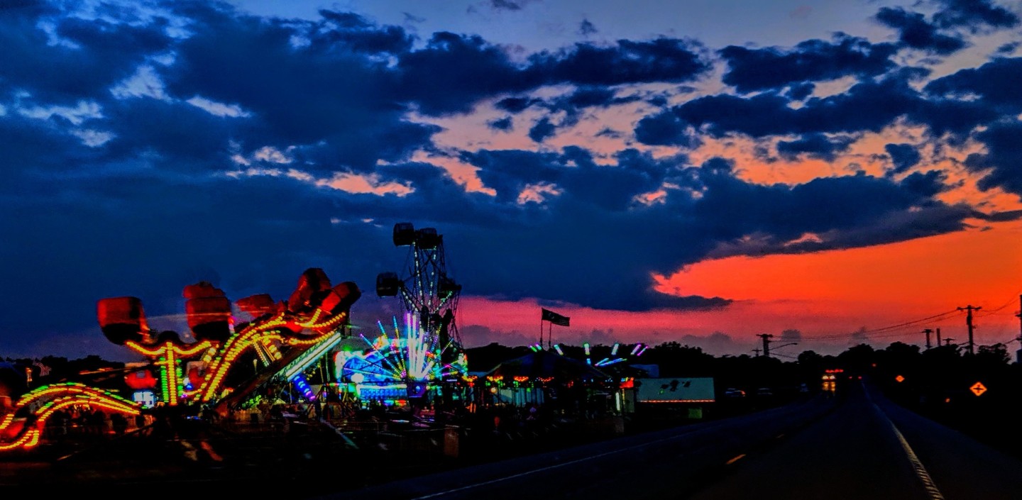 Dusk at the Orleans County 4-H Fair