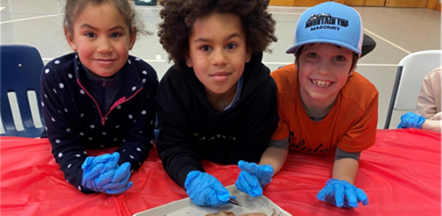 Three youth learn about food together 