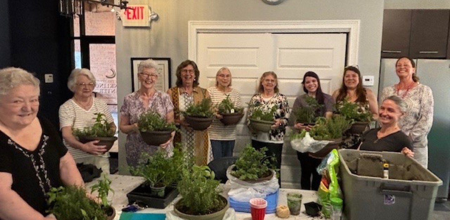 Master Gardener herb workshop.