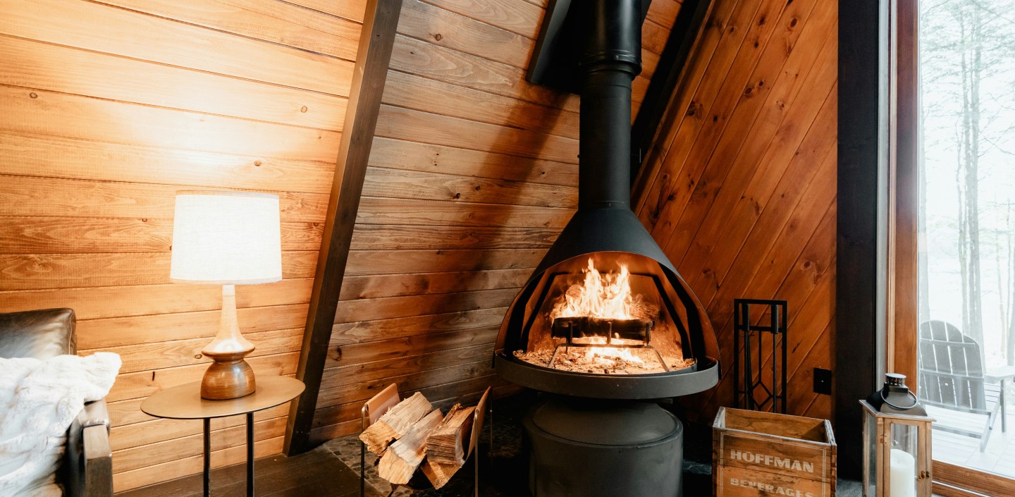 Wood stove.