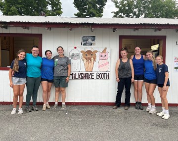 The milkshake booth at the Altamont County Fair.